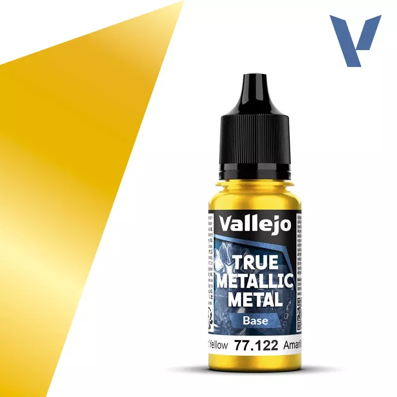 Vallejo True Metal Metallic: Base 77.122 Radiant Yellow