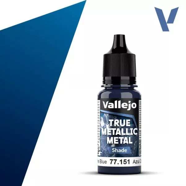 Vallejo True Metal Metallic: Shade 77.151 Sapphire Blue