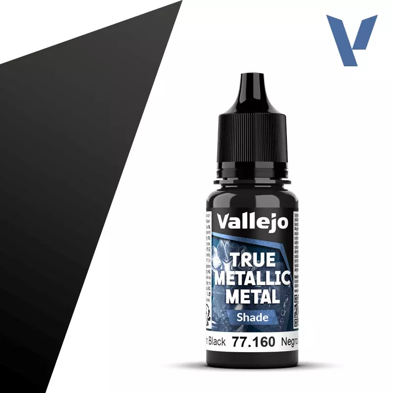Vallejo True Metal Metallic: Shade 77.160 Obsidian Black