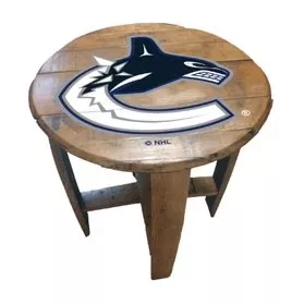 Vancouver Canucks Oak Barrel Table