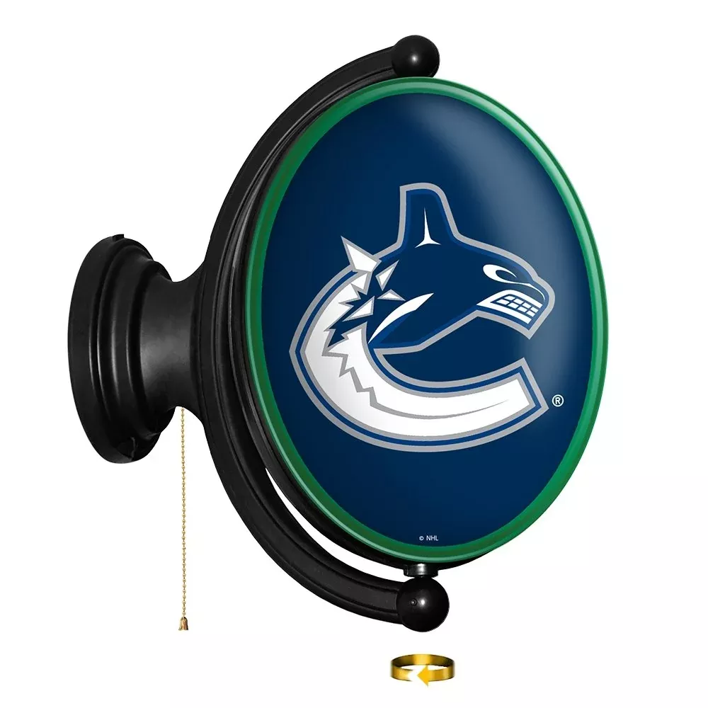 Vancouver Canucks: Original Oval Rotating Lighted Wall Sign