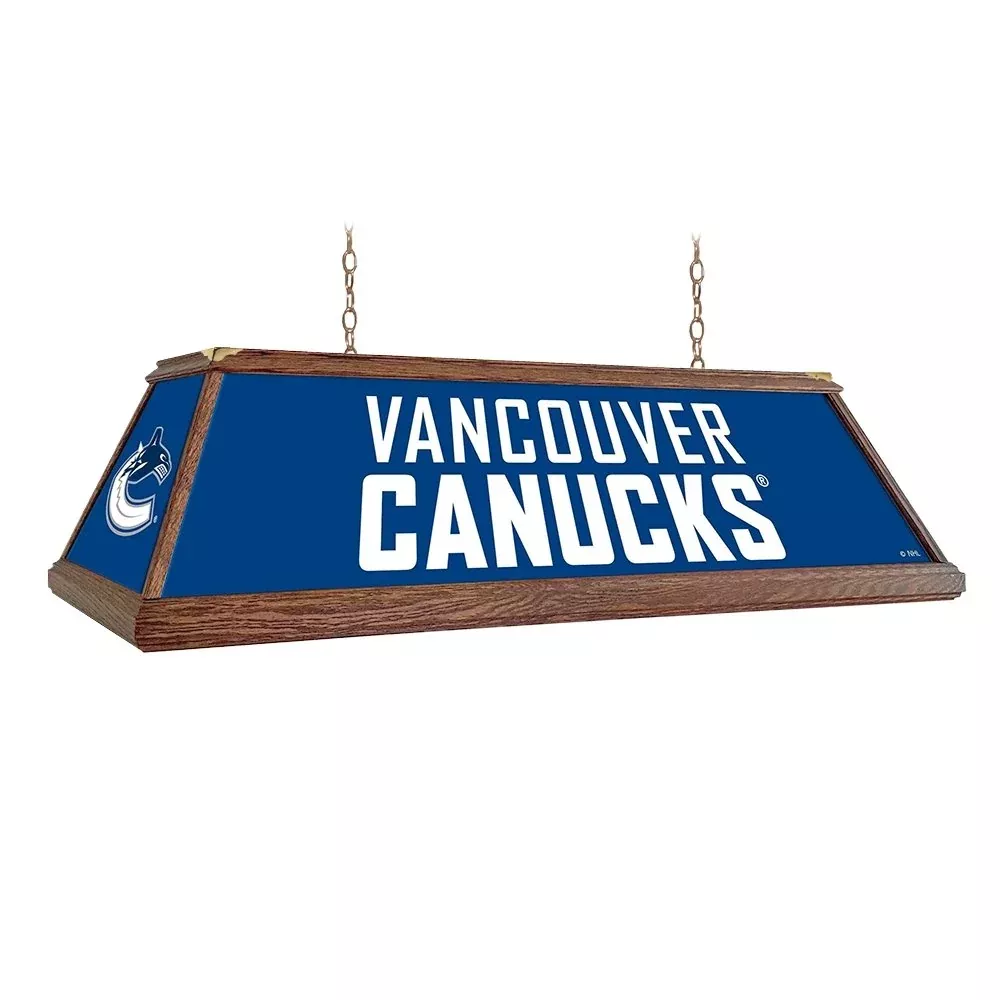 Vancouver Canucks: Premium Wood Pool Table Light