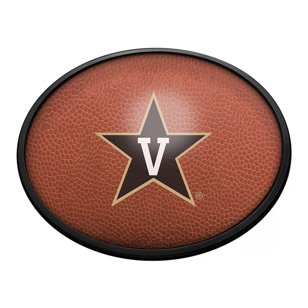 Vanderbilt Commodores: Pigskin - Oval Slimline Lighted Wall Sign