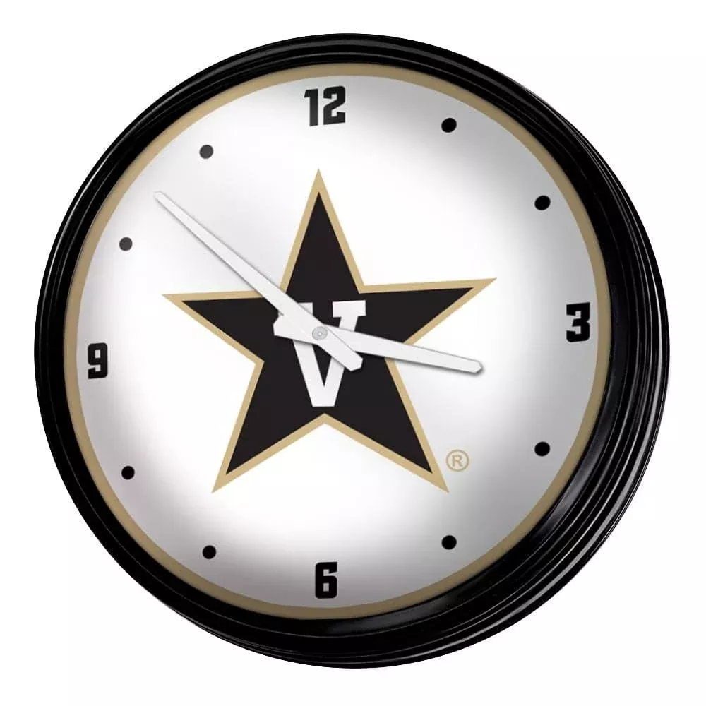 Vanderbilt Commodores: Retro Lighted Wall Clock