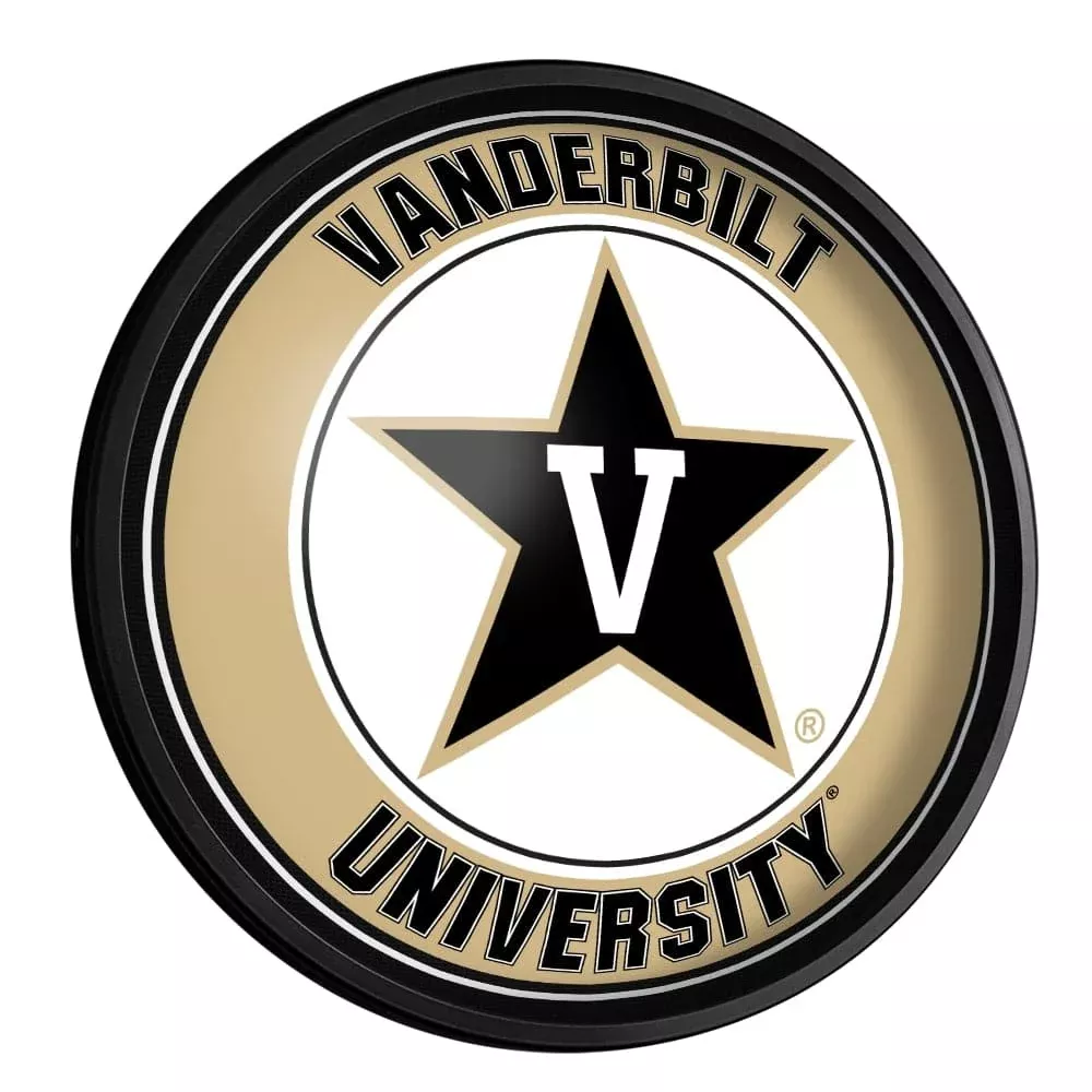 Vanderbilt Commodores: Round Slimline Lighted Wall Sign