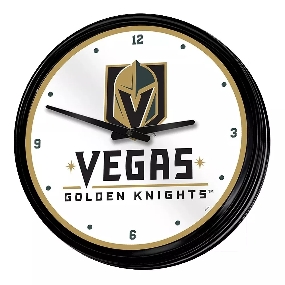 Vegas Golden Knights: Retro Lighted Wall Clock