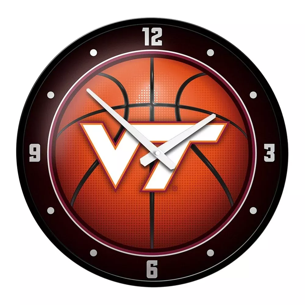 Virginia Tech Hokies: Basketball - Modern Disc Wall Clock