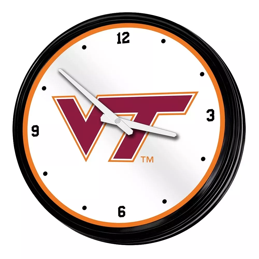 Virginia Tech Hokies: Retro Lighted Wall Clock