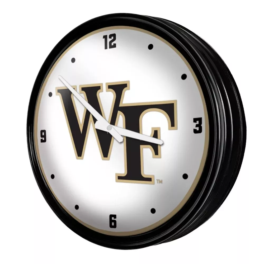 Wake Forest Demon Deacons: Retro Lighted Wall Clock