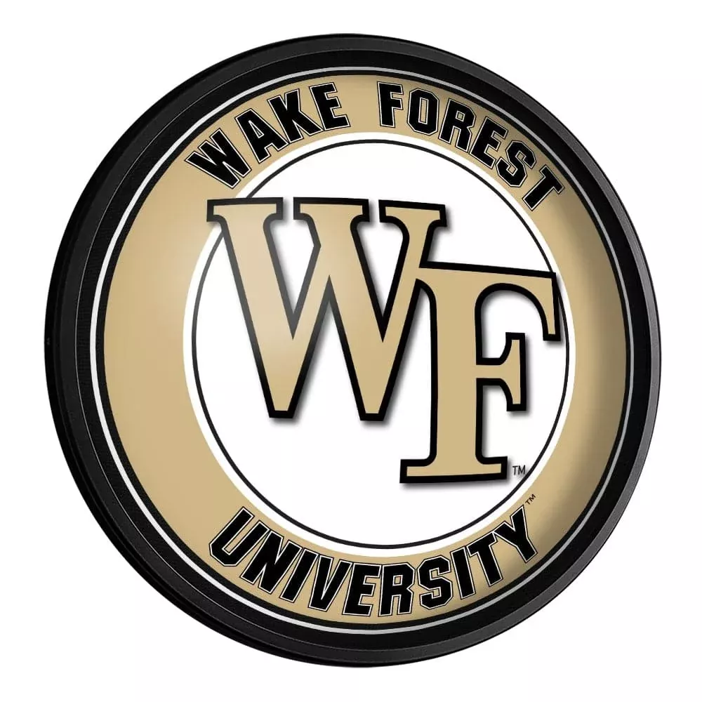 Wake Forest Demon Deacons: Round Slimline Lighted Wall Sign
