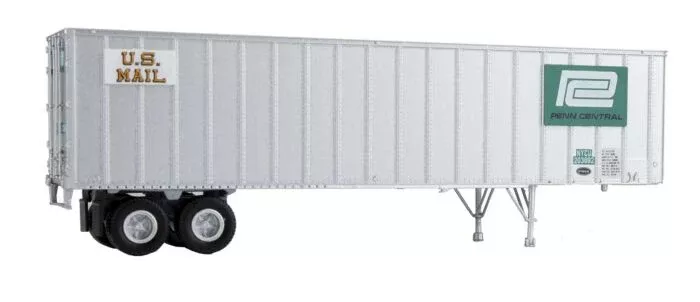 Walthers 949-2610 HO Scale Flexi-Van 40' Strick Trailer Penn Central "US MAIL" PC 2-Pack