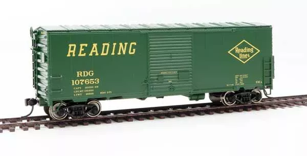 Walthers Mainline 910-45019 HO Scale 40' Modernized ACF Boxcar Reading RDG 107653