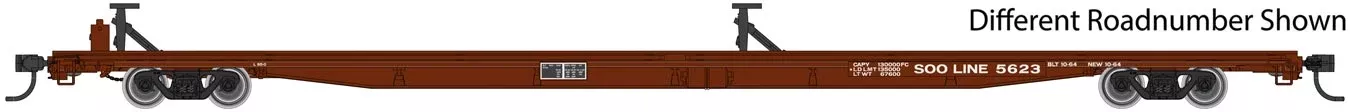 Walthers Mainline 910-5494 HO Scale G85 85' Flatcar SOO Line 5661