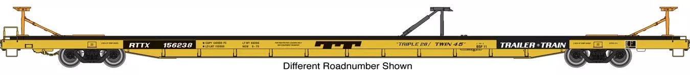Walthers Proto 920-104219 HO Scale Bethlehem Flush-Deck Flatcar TTX "Triple 28" RTTX 159075