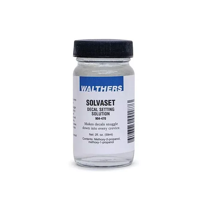 Walthers Solvaset Decal Setting Solution – Softens Model Decals | 2oz