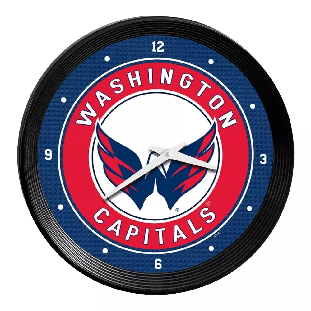 Washington Capitals: Ribbed Frame Wall Clock