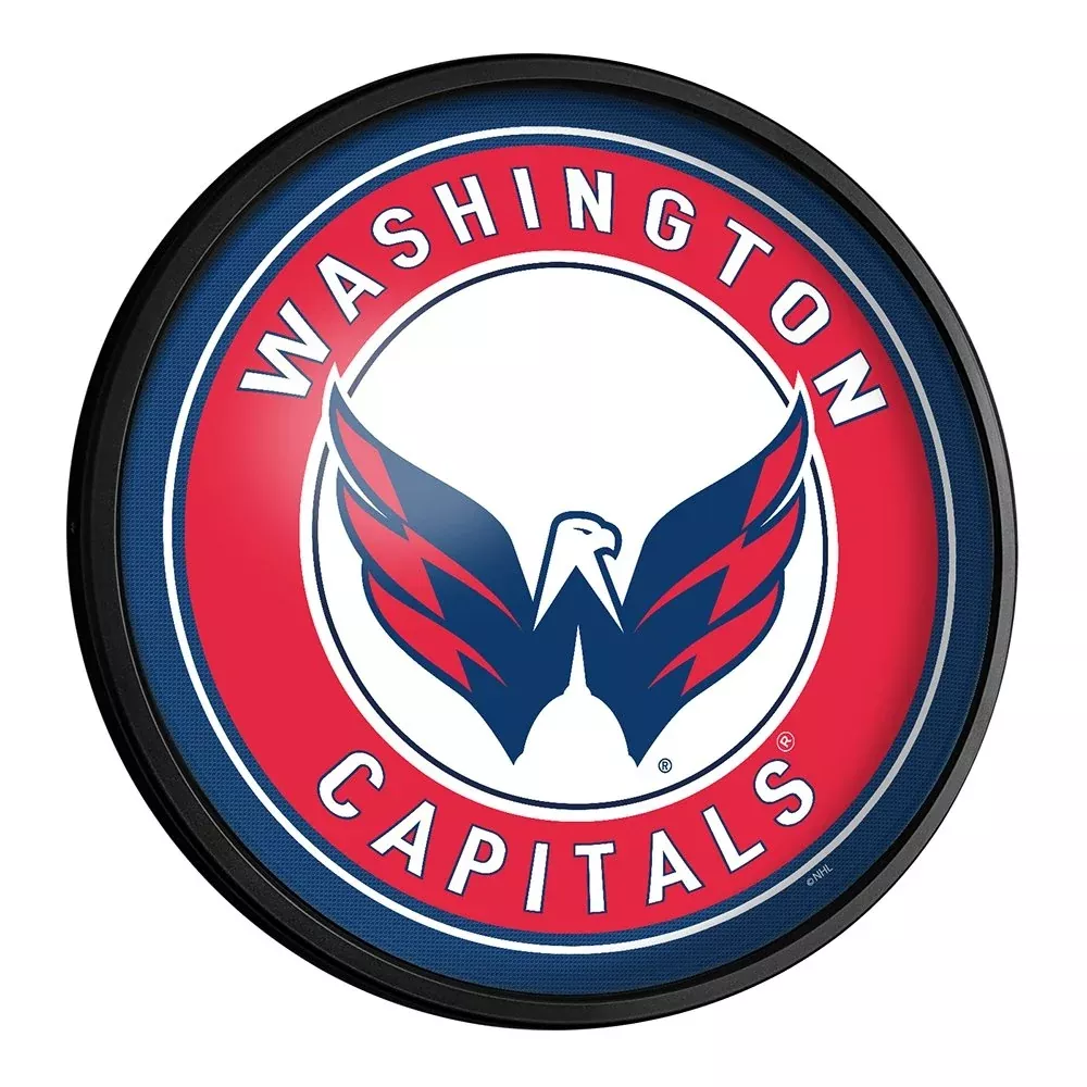 Washington Capitals: Round Slimline Lighted Wall Sign
