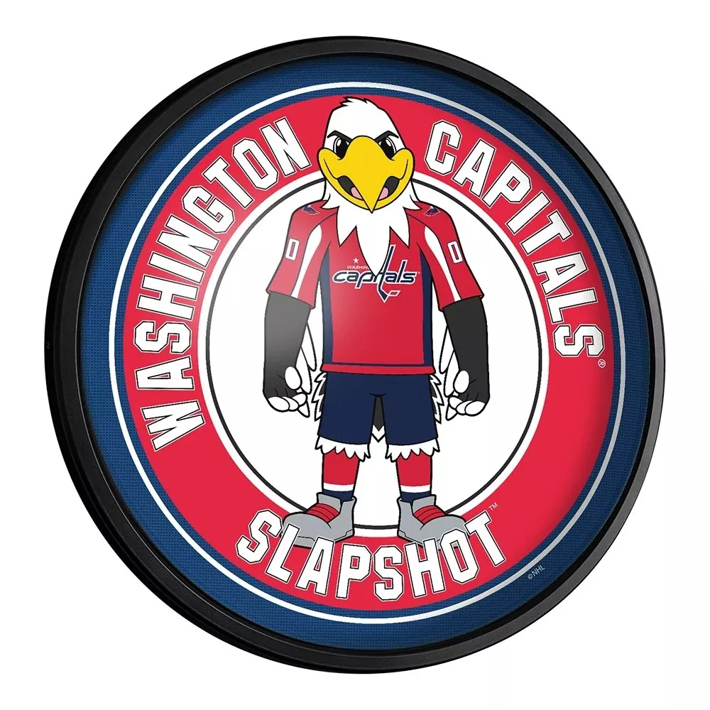 Washington Capitals: Slapshot - Round Slimline Lighted Wall Sign