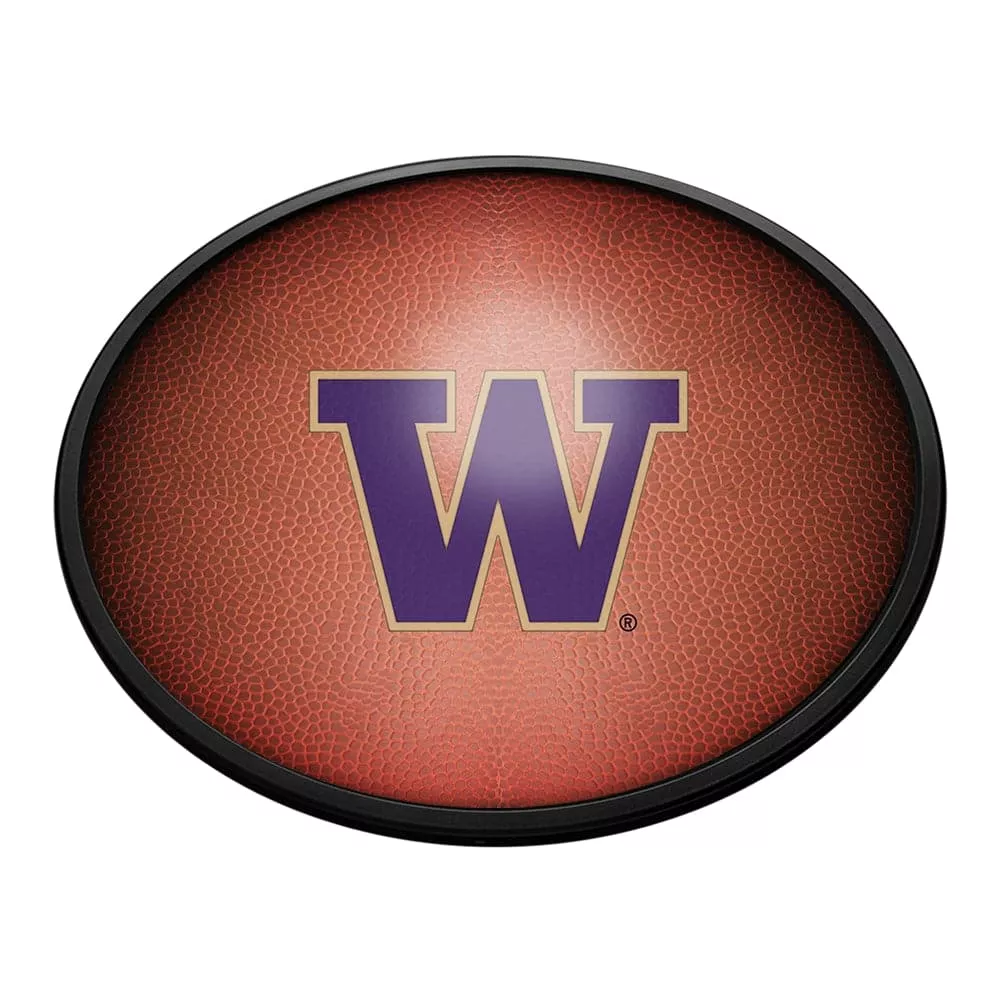Washington Huskies: Pigskin - Oval Slimline Lighted Wall Sign