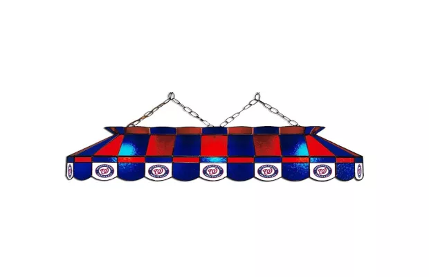 Washington Nationals 40 Inch Stained Glass Pool Table Lamp For Sale – Game Room Gorilla