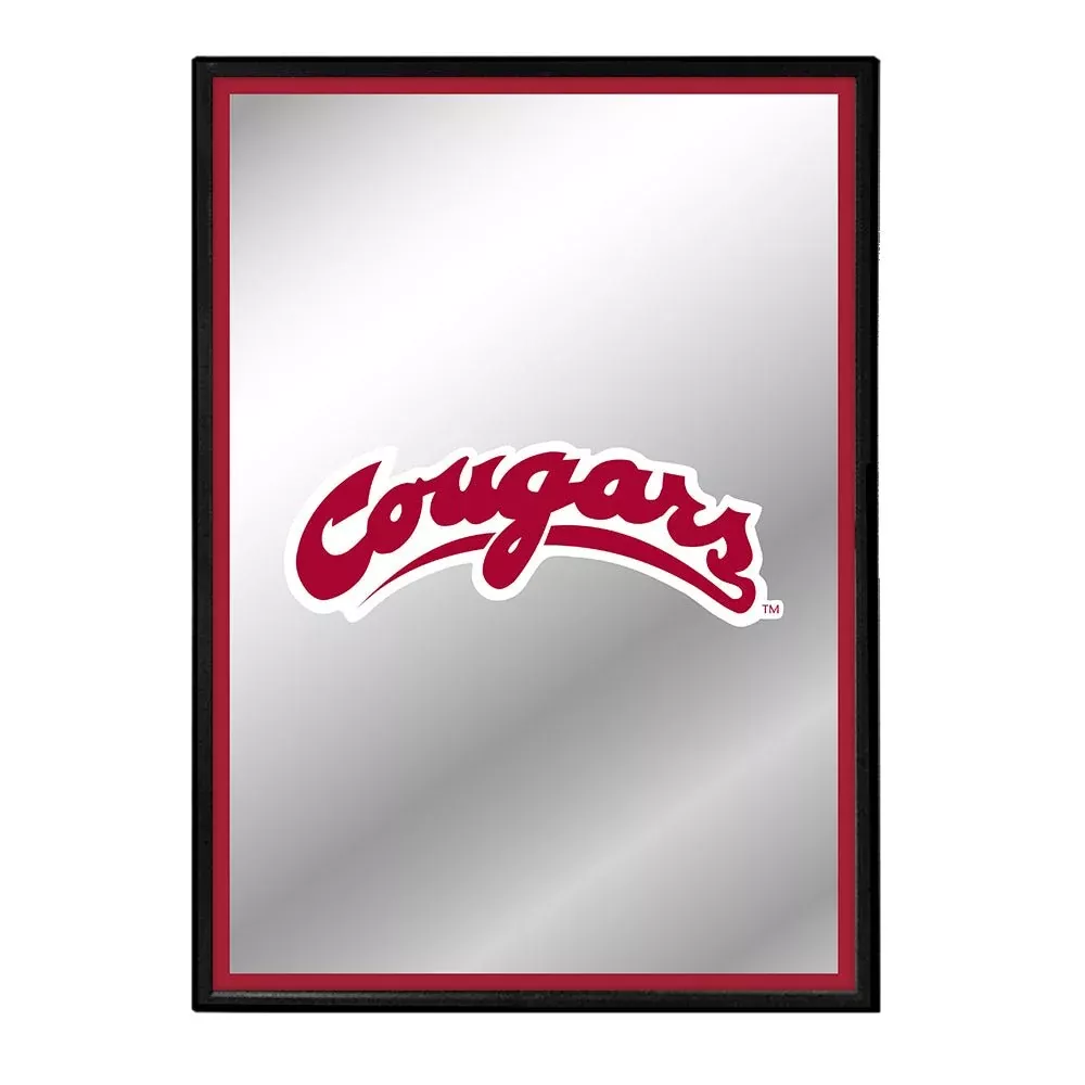 Washington State Cougars: Framed Mirrored Wall Sign