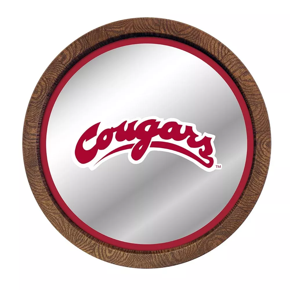Washington State Cougars: Mirrored Barrel Top Mirrored Wall Sign