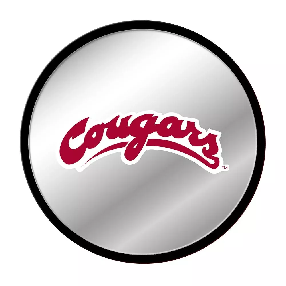 Washington State Cougars: Modern Disc Mirrored Wall Sign