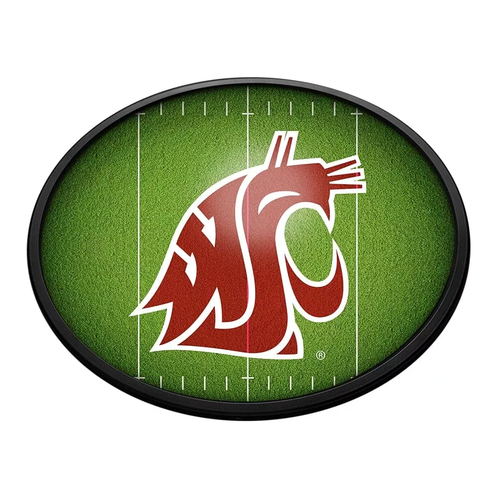 Washington State Cougars: On the 50 - Oval Slimline Lighted Wall Sign