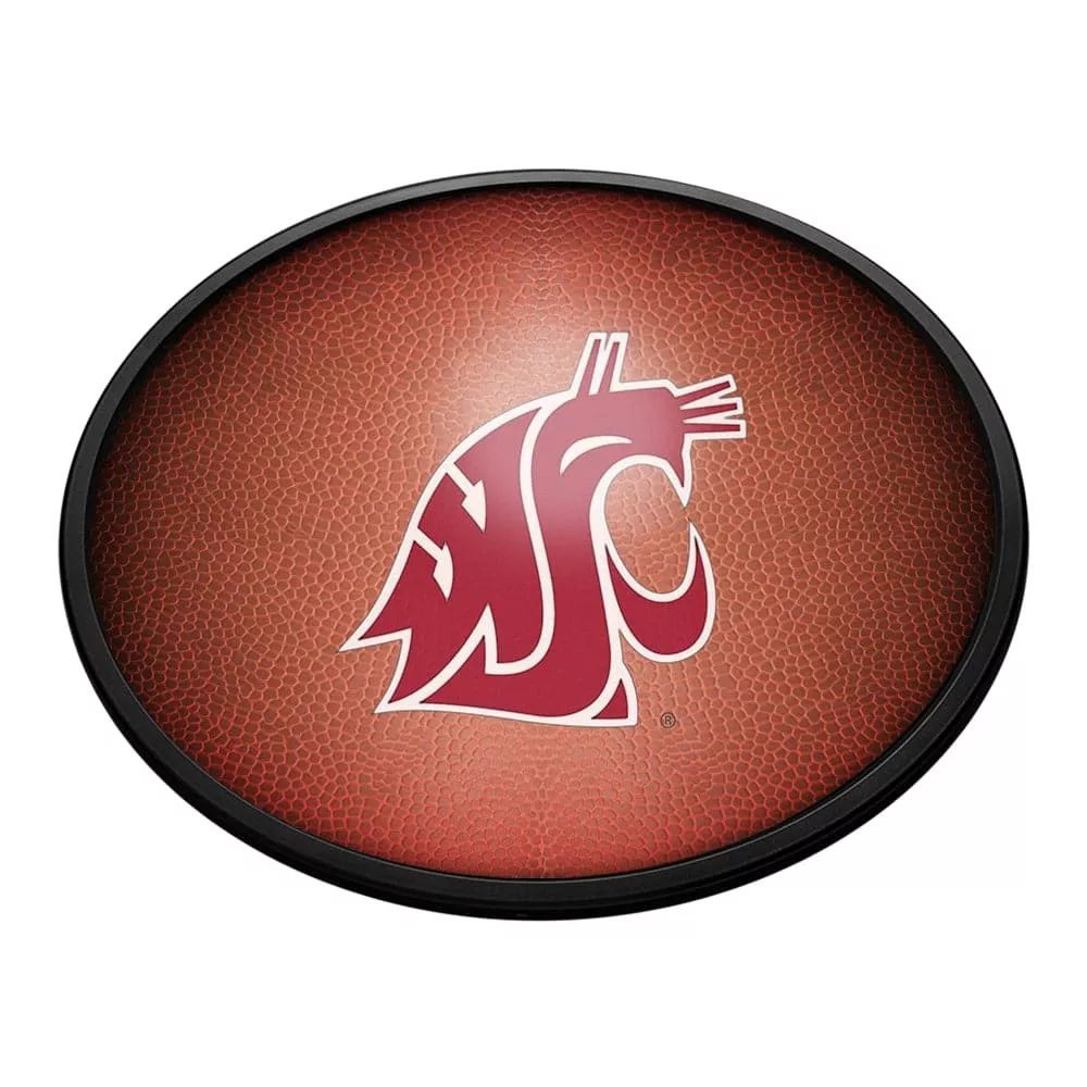 Washington State Cougars: Pigskin - Oval Slimline Lighted Wall Sign