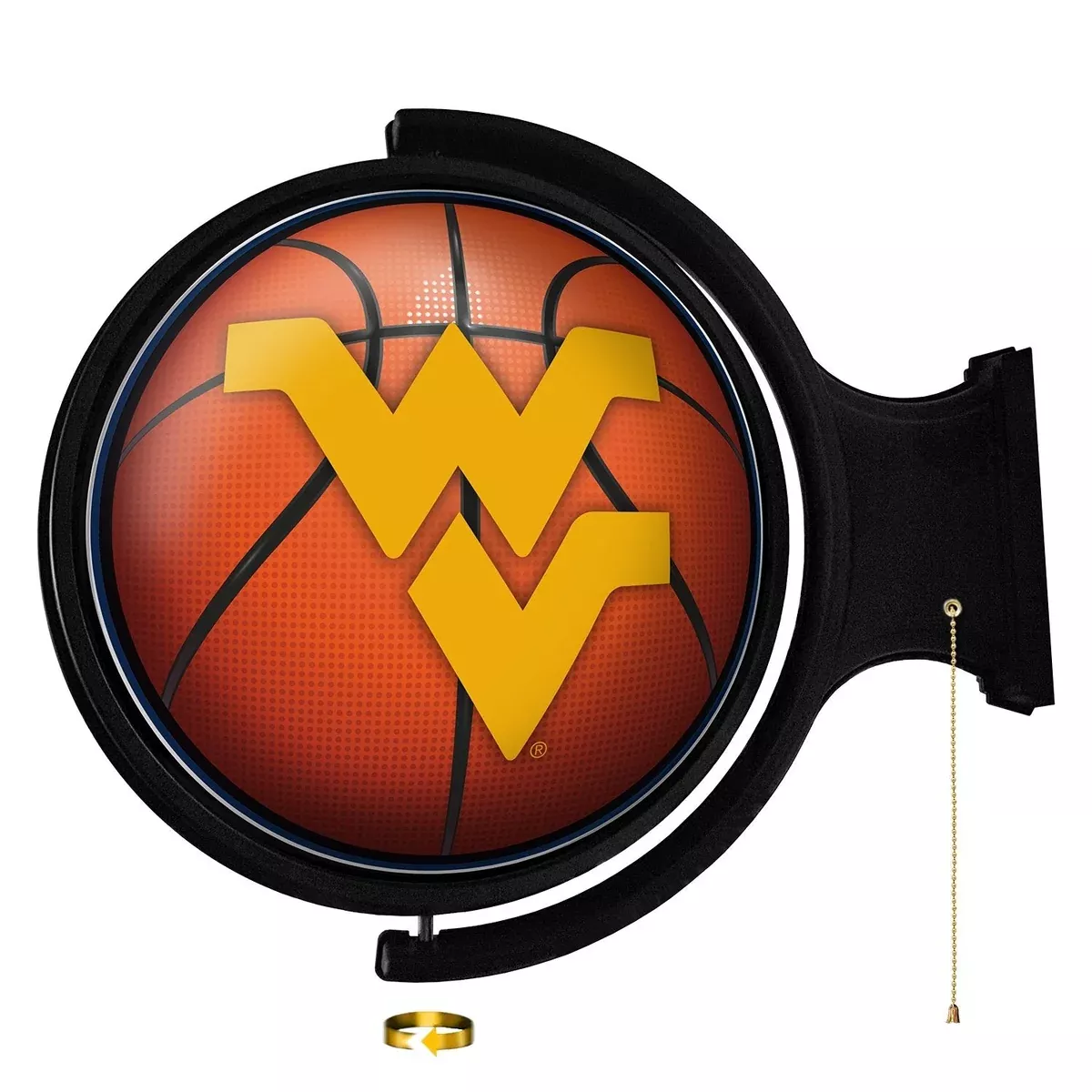West Virginia Mountaineers: Basketball - Original Round Rotating Lighted Wall Sign