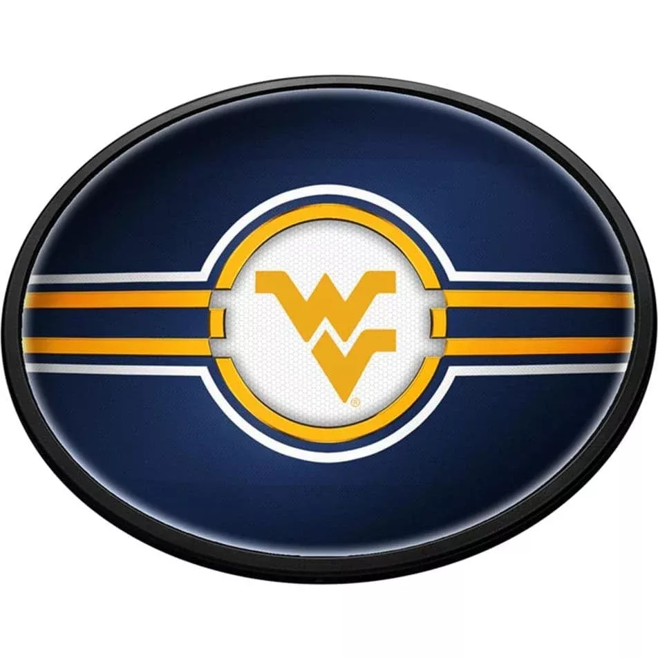 West Virginia Mountaineers: Oval Slimline Lighted Wall Sign