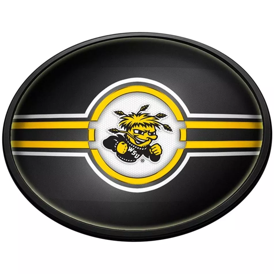 Wichita State Shockers: Round Slimline Lighted Wall Sign