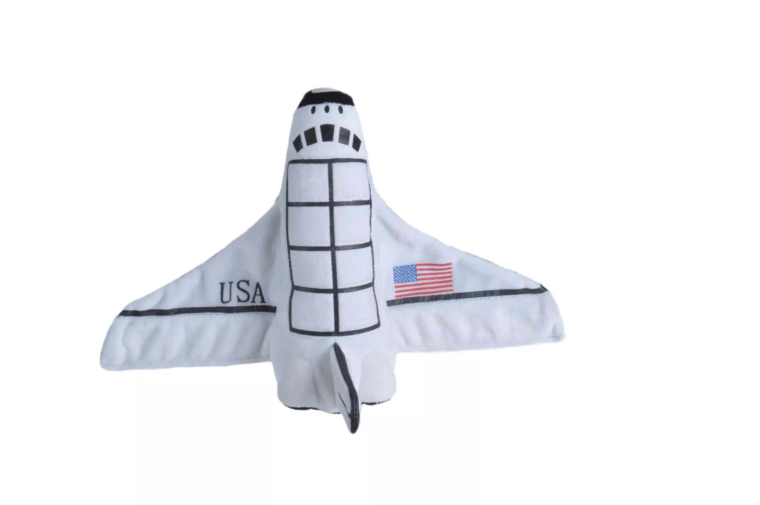 WILD REPUBLIC Huggers Plush Toy Space Shuttle 8" White