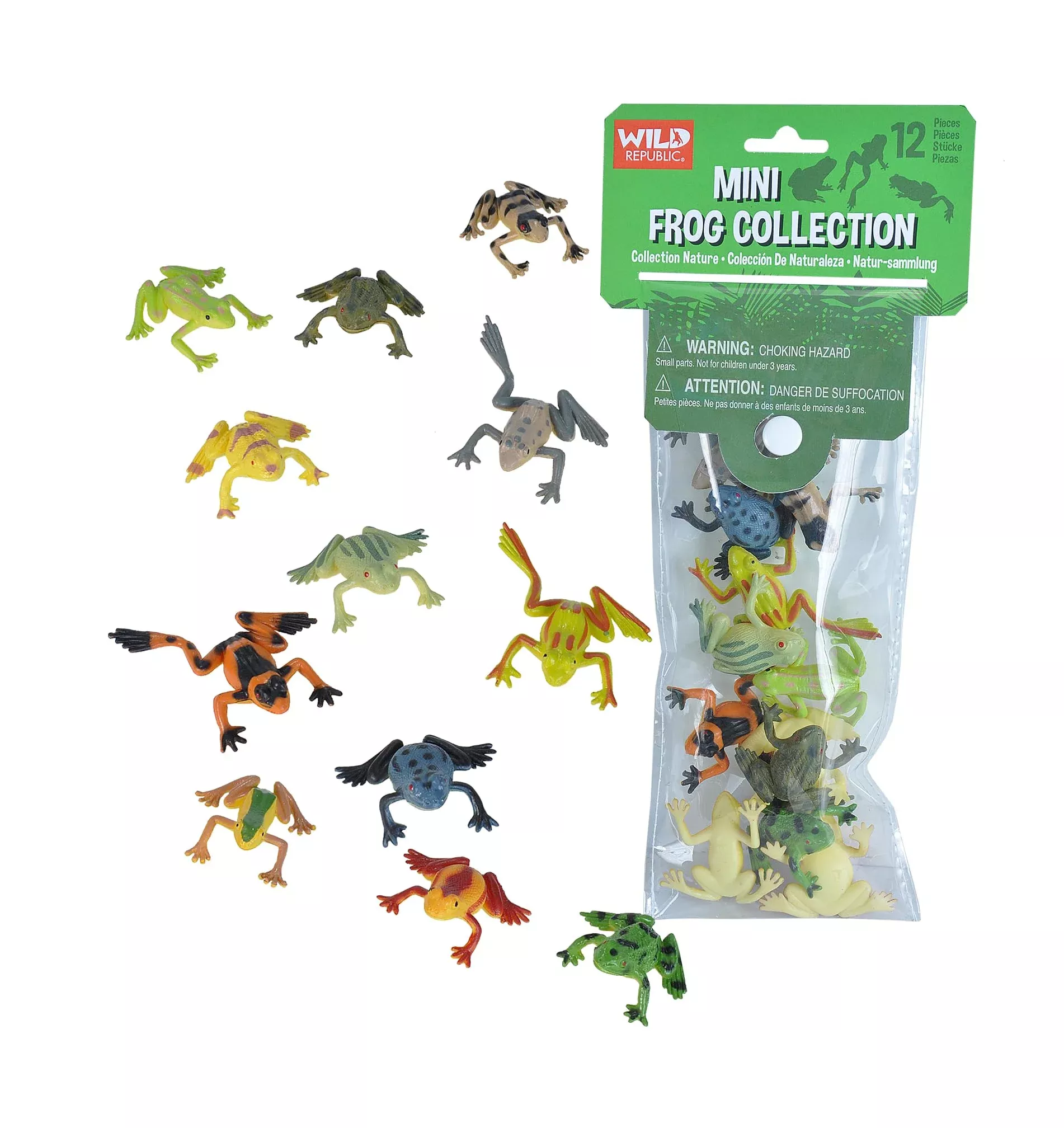 WILD REPUBLIC Mini Frog Stuffed Animal Toy for Ages 3 and Up