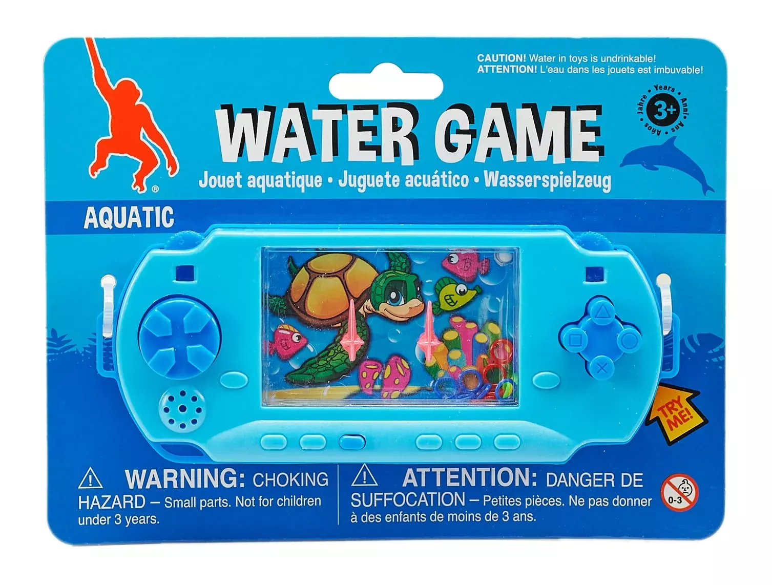 WILD REPUBLIC Water Game for Kids - Blue - 6" - Aquatic Graphics