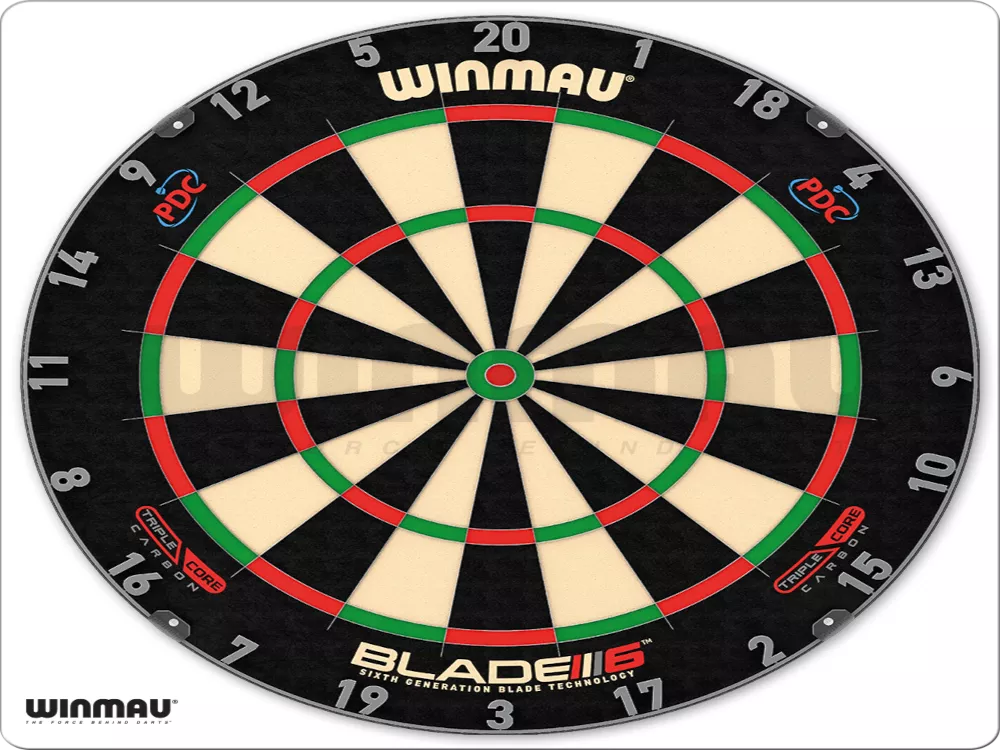 Winmau 30-WIN600TC Blade 6 Triple Core Carbon Steel Tip Dart Board For Sale – Game Room Gorilla
