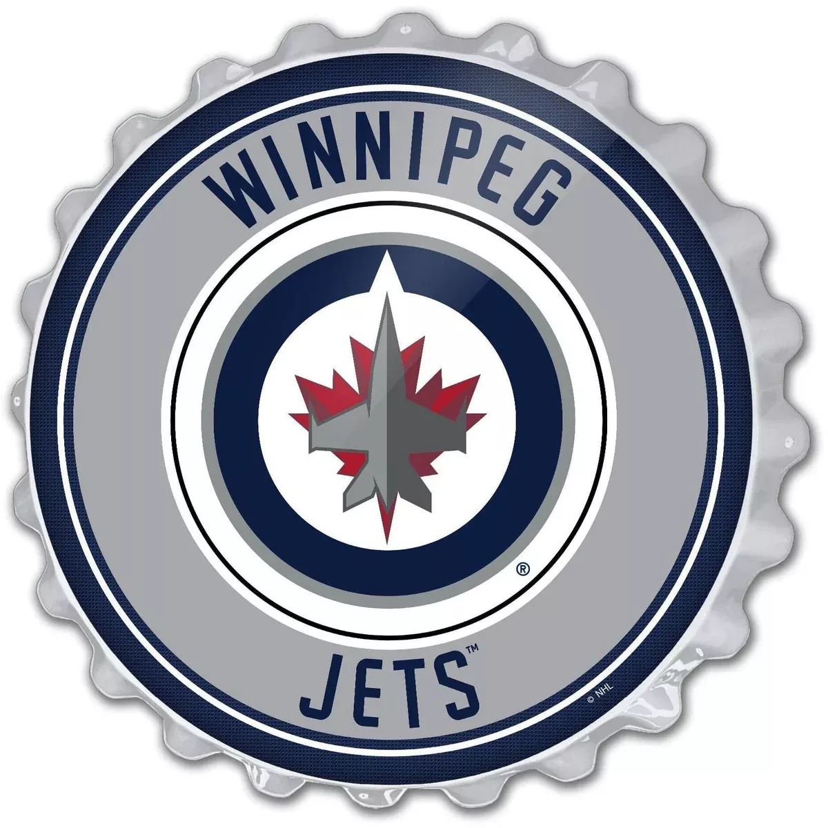 Winnipeg Jets: Bottle Cap Wall Sign