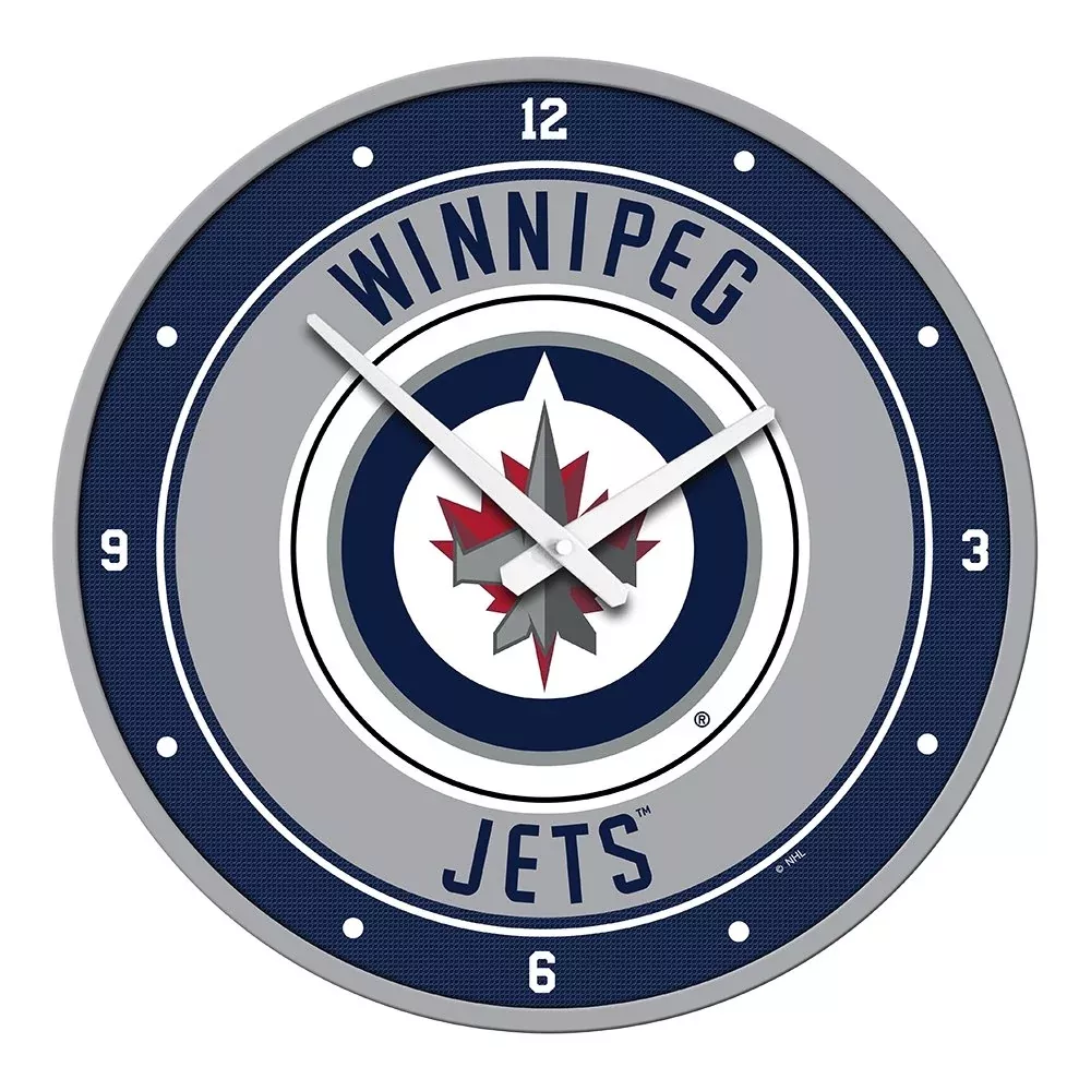 Winnipeg Jets: Modern Disc Wall Clock