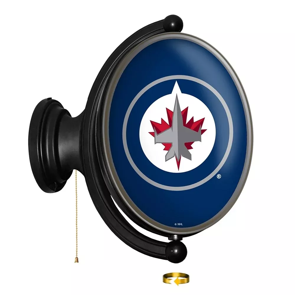 Winnipeg Jets: Original Oval Rotating Lighted Wall Sign