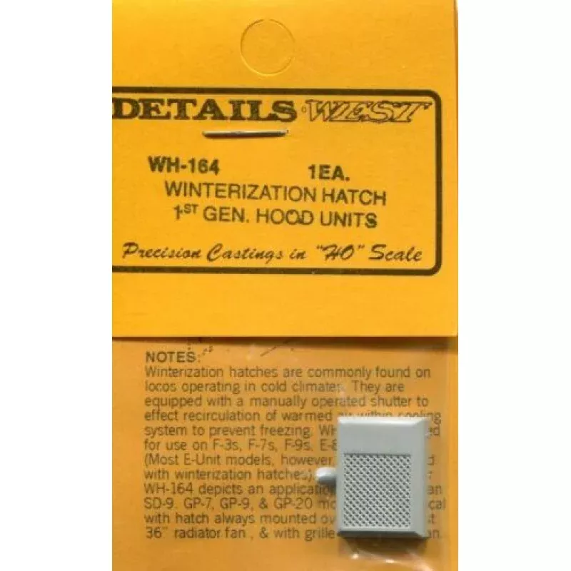 Winterization Hatches - Early EMD -- GP & SD Units