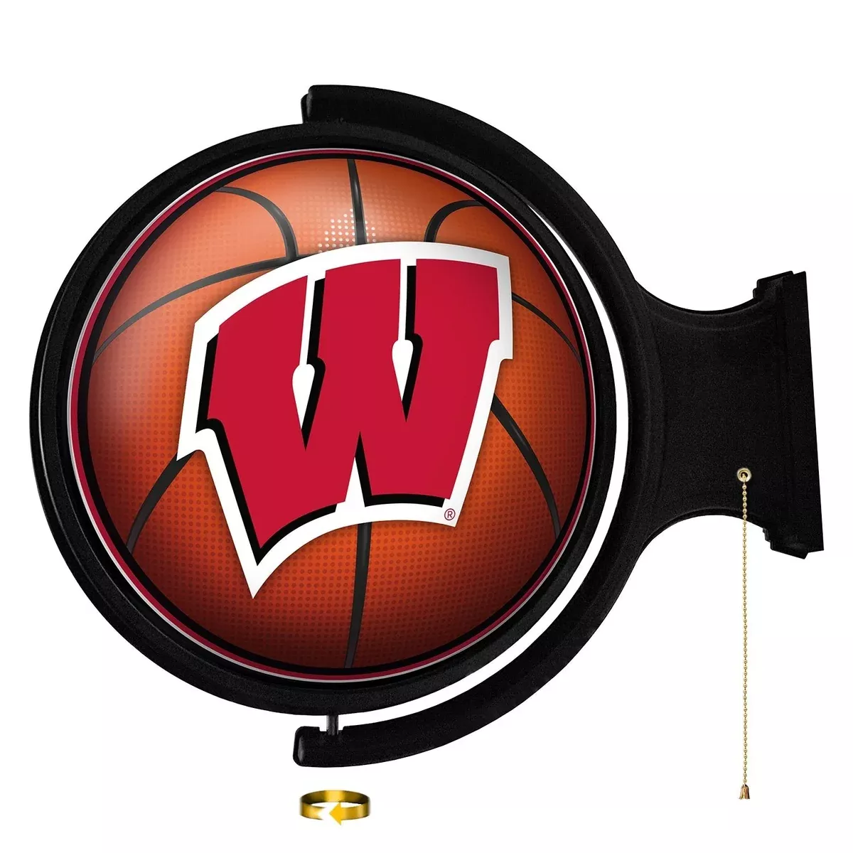 Wisconsin Badgers: Basketball - Original Round Rotating Lighted Wall Sign