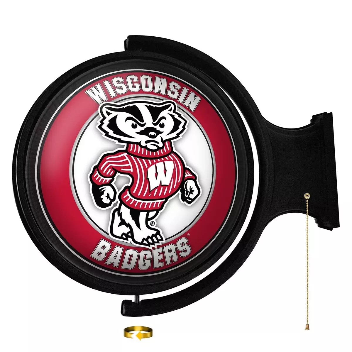 Wisconsin Badgers: Mascot - Original Round Rotating Lighted Wall Sign