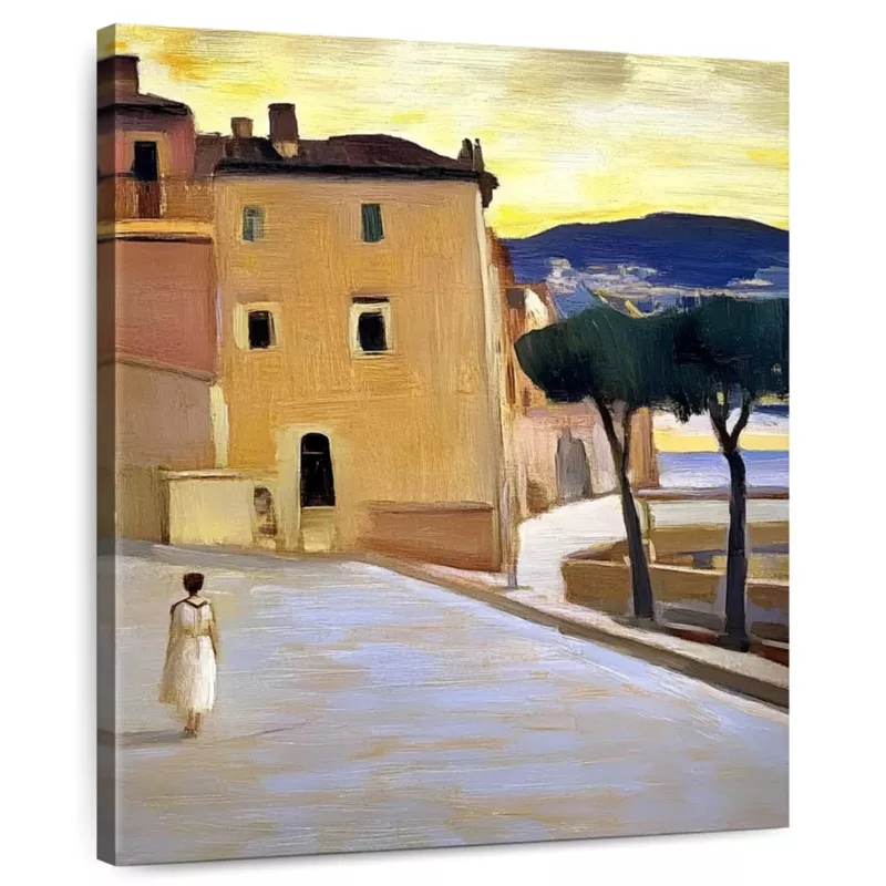 Woman Walking Down The Street I Wall Art