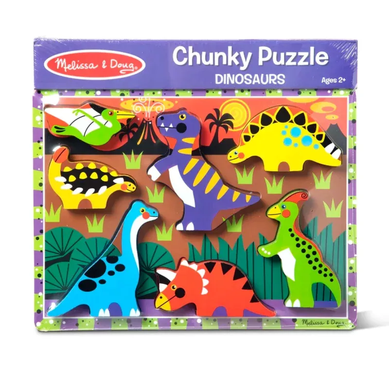Wooden Chunky Dinosaurs (7 Piece) Puzzle