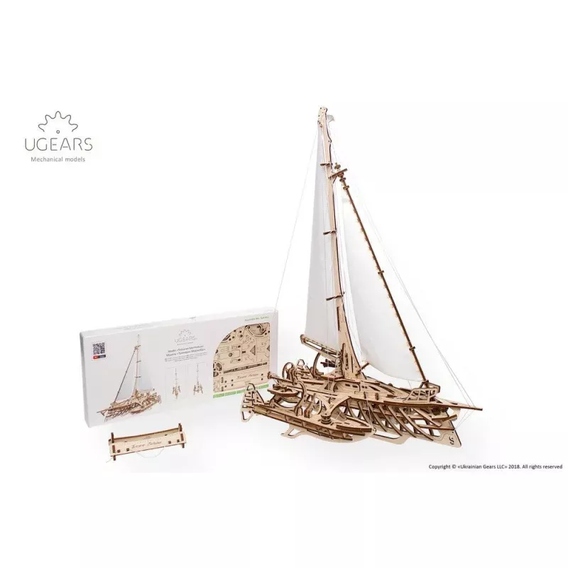 Wooden Trimaran Merihobus Mechanical Model Kit