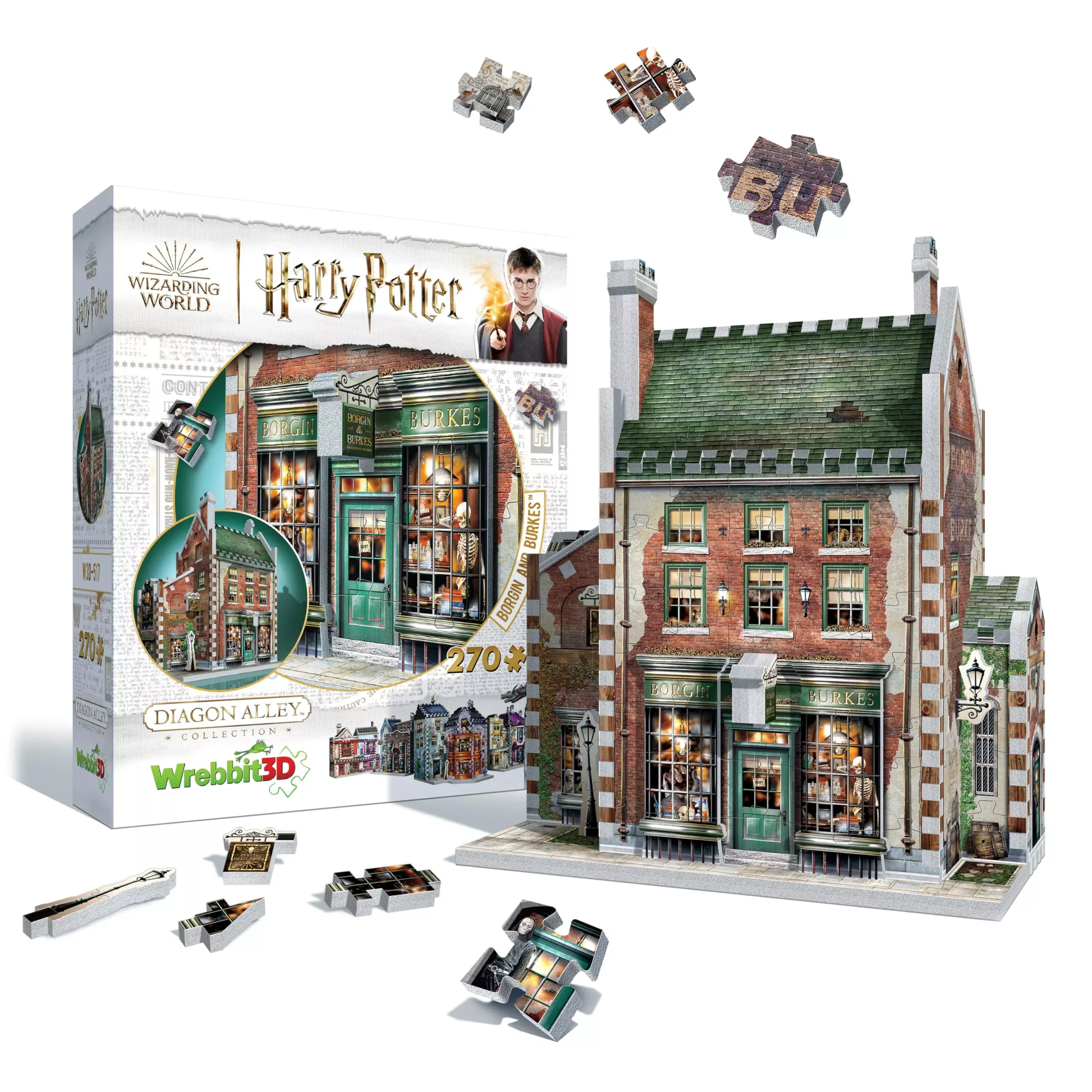 Wrebbit 3D Puzzle Borgin & Burkes 270-Piece Jigsaw Multi
