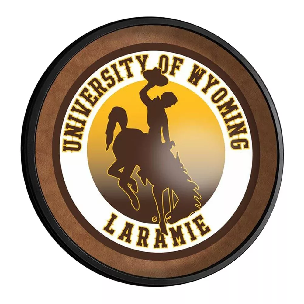 Wyoming Cowboys: Round Slimline Lighted Wall Sign