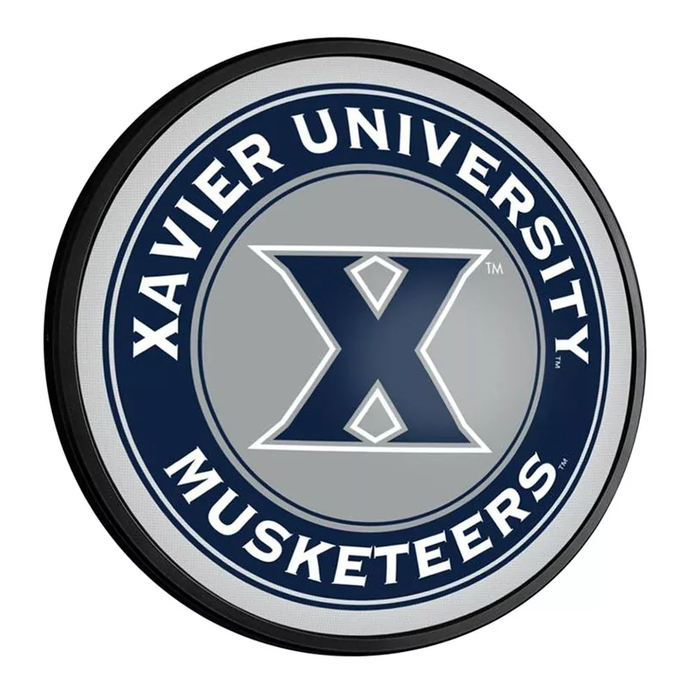 Xavier Musketeers: Round Slimline Lighted Wall Sign