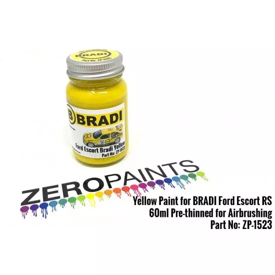 Yellow Paint for BRADI Ford Escort RS (60ml) Zero Paints 1523