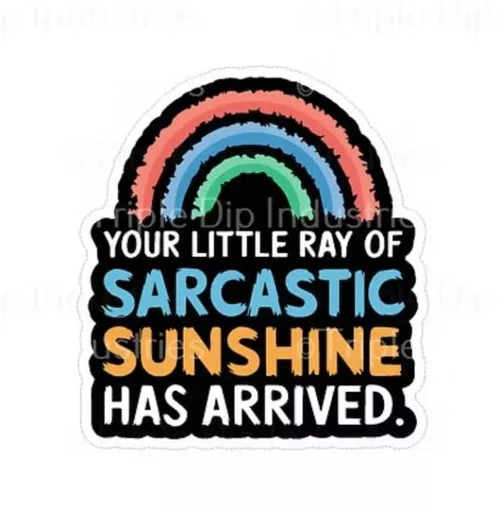 Your Little Ray Of Sarcastic Sunshine Has Arrived | Stickers | Novelty